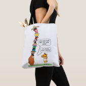 多くの帽子を身に着けているおもしろいなくま トートバッグ (クローズアップ)