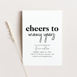 「多くの年を祝って　周年パーティーのご案内」 招待状