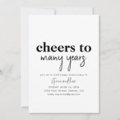 「多くの年を祝って　周年パーティーのご案内」 招待状 (正面)