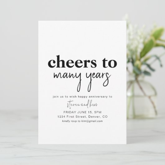 「多くの年を祝って　周年パーティーのご案内」 招待状 (スタンド正面)