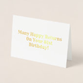 多くの幸せなリターン 箔カード (正面)