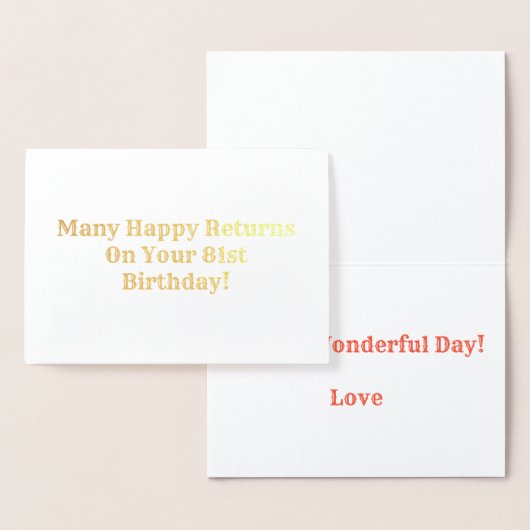 多くの幸せなリターン 箔カード (ディスプレー)