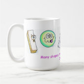 多くの形、多くの色1つの世界 コーヒーマグカップ (左)