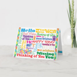 多くの思いやりがある思考-挨拶状 カード