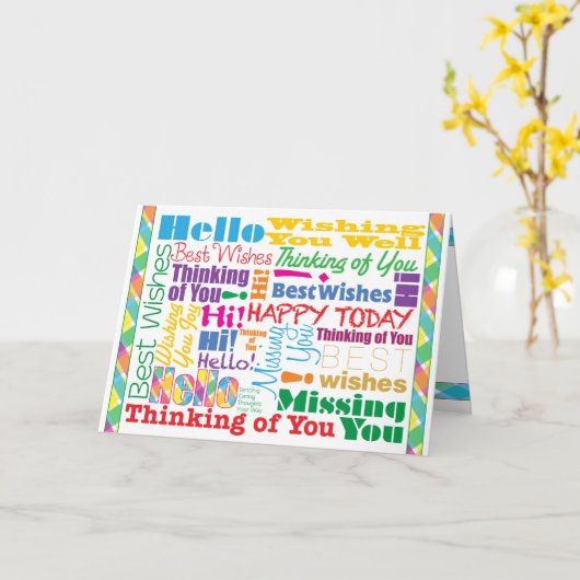 多くの思いやりがある思考-挨拶状 カード (黄色い花)