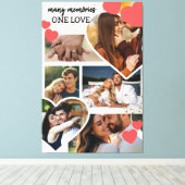 多くの思い出を1つの愛にカスタムコラージュ キャンバスプリント (インサイチュ (ウッドフロア))