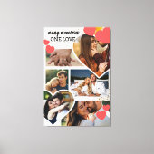 多くの思い出 一つの愛 オーダーメイド コラージュ キャンバスプリント (正面)