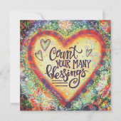 「多くの恵みを数え上げる」インスピレーション ノートカード (正面)