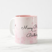 多くの恵みバタフライ誕生日 ツートーンマグカップ (正面左)