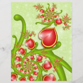 多くの愛と赤い黄色のハートフラクタルアート (正面)