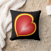 多くの愛と赤い黄色のハートフラクタルアート クッション (ブランケット)