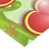 多くの愛と赤い黄色のハートフラクタルアート ショートテーブルランナー (コーナー)