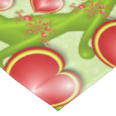 多くの愛と赤い黄色のハートフラクタルアート テーブルクロス (アングル)