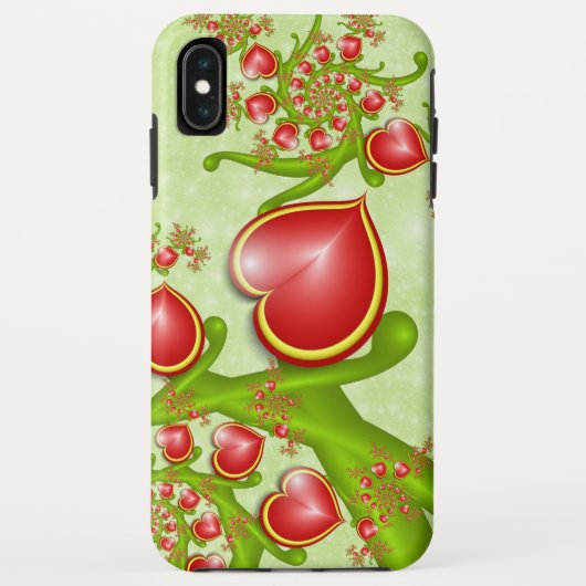 多くの愛と赤い黄色のハートフラクタルアート Case-Mate iPhoneケース (裏面)