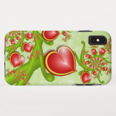 多くの愛と赤い黄色のハートフラクタルアート Case-Mate iPhoneケース (裏面(横))
