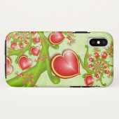 多くの愛と赤い黄色のハートフラクタルアート Case-Mate iPhoneケース (裏面(横))
