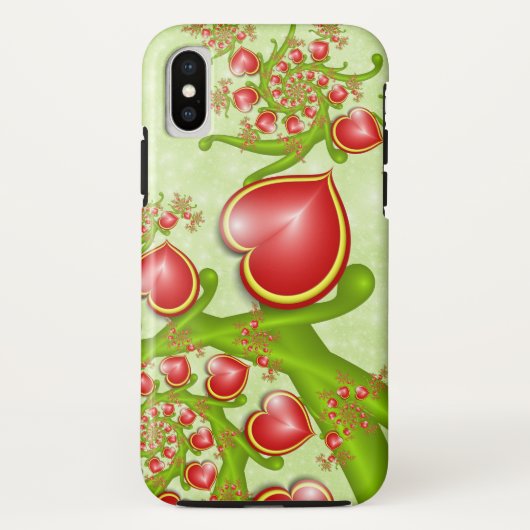 多くの愛と赤い黄色のハートフラクタルアート Case-Mate iPhoneケース (裏面)