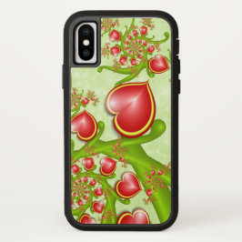 多くの愛と赤い黄色のハートフラクタルアート iPhone 13ケース