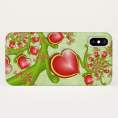 多くの愛と赤い黄色のハートフラクタルアート Case-Mate iPhoneケース (裏面(横))