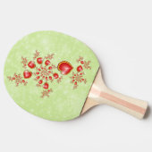多くの愛の赤い黄色のモダンハートパターン 卓球ラケット (横)