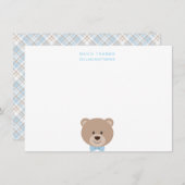 多くの感謝していテディベアサンキューカード サンキューカード (正面/裏面)