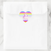 多くの感謝していユニコーン虹のパーティーシール ハートシール (バッグ)