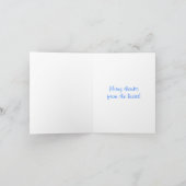 多くの感謝してい人がおもしろい紙人形を手に サンキューカード (内部)