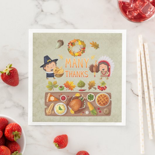 多くの感謝してい巡礼と先住民の感謝祭 (インサイチュ)