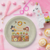 多くの感謝してい巡礼と先住民の感謝祭 ペーパープレート (パーティー)