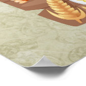 多くの感謝してい巡礼と先住民の感謝祭 ポスター (角)