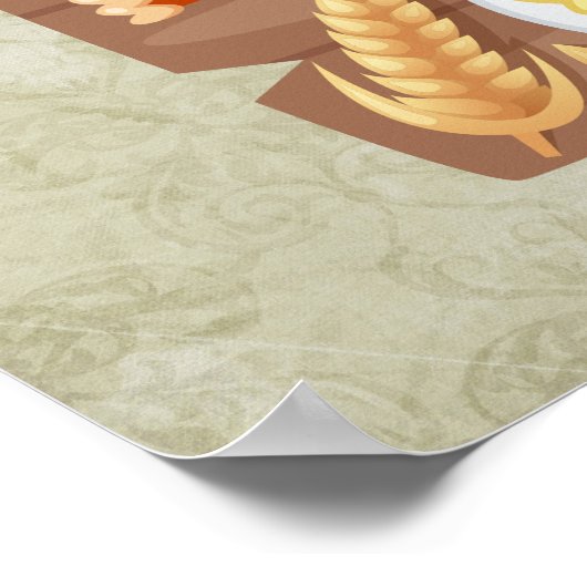 多くの感謝してい巡礼と先住民の感謝祭 ポスター (角)