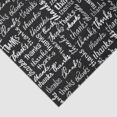 多くの感謝してい白文字オンブラック 薄葉紙 (詳細)