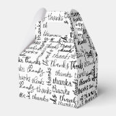 多くの感謝してい黒文字オンホワイト フェイバーボックス (裏面サイド)