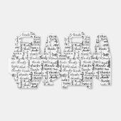 多くの感謝してい黒文字オンホワイト フェイバーボックス (折り畳みなし)