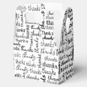 多くの感謝してい黒文字オンホワイト フェイバーボックス (オープン)