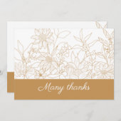 多くの感謝を込めた感謝カード サンキューカード (正面/裏面)