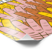 多くの手が軽い作業パターンを作る フォトプリント            (角)