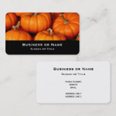 多くの明るいオレンジ色のカボチャ 名刺 (正面/裏面)