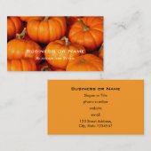 多くの明るいオレンジ色のカボチャ 名刺 (正面/裏面)