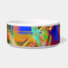 多くの曲がった正方形でカラフルの「ブラシストローク」 ボウル