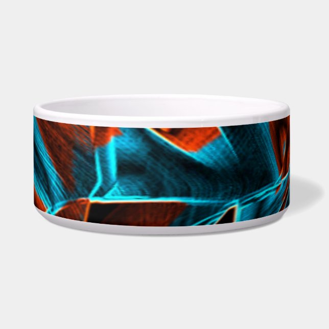 多くの曲がった赤と空の青は溝で燃えた ボウル (右)