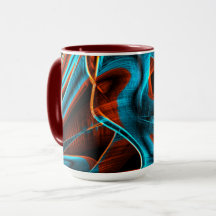 多くの曲がった赤と空の青は溝で燃えた