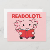 多くの書籍のポストカー読のReadolotlとAxolotl ポストカード (正面/裏面)