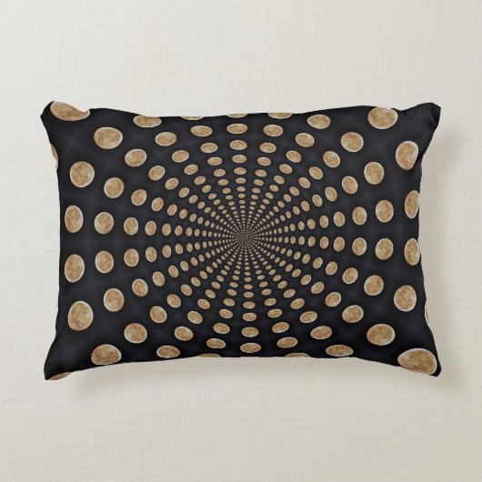 多くの月のスワールのアクセント枕 アクセントクッション (正面)