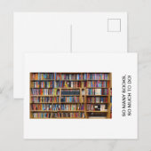 多くの本、やることがたくさん！ 名言、ブックラバー ポストカード (正面/裏面)