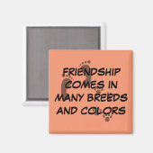 多くの来品種と色の磁石の友情 マグネット (正面/裏面)