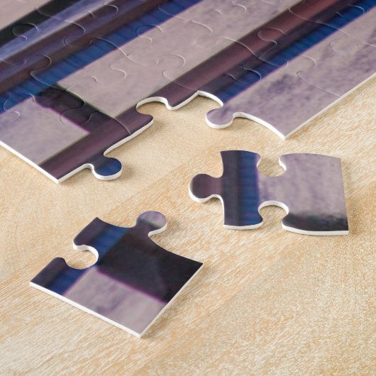 多くの橋がグランドリバーを跨ぐサンセットビュー ジグソーパズル (側面)