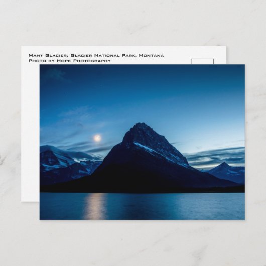 多くの氷河、氷河の国立公園モンタナ ポストカード (正面/裏面)