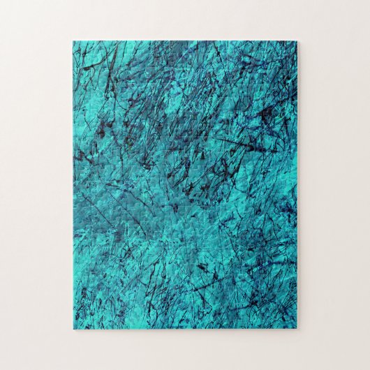 多くの混合/迷路の線を持つブルーデジタルアート ジグソーパズル (縦)