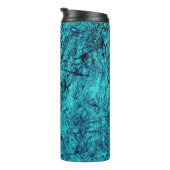 多くの混合/迷路の線を持つブルーデジタルアート タンブラー (回転右)